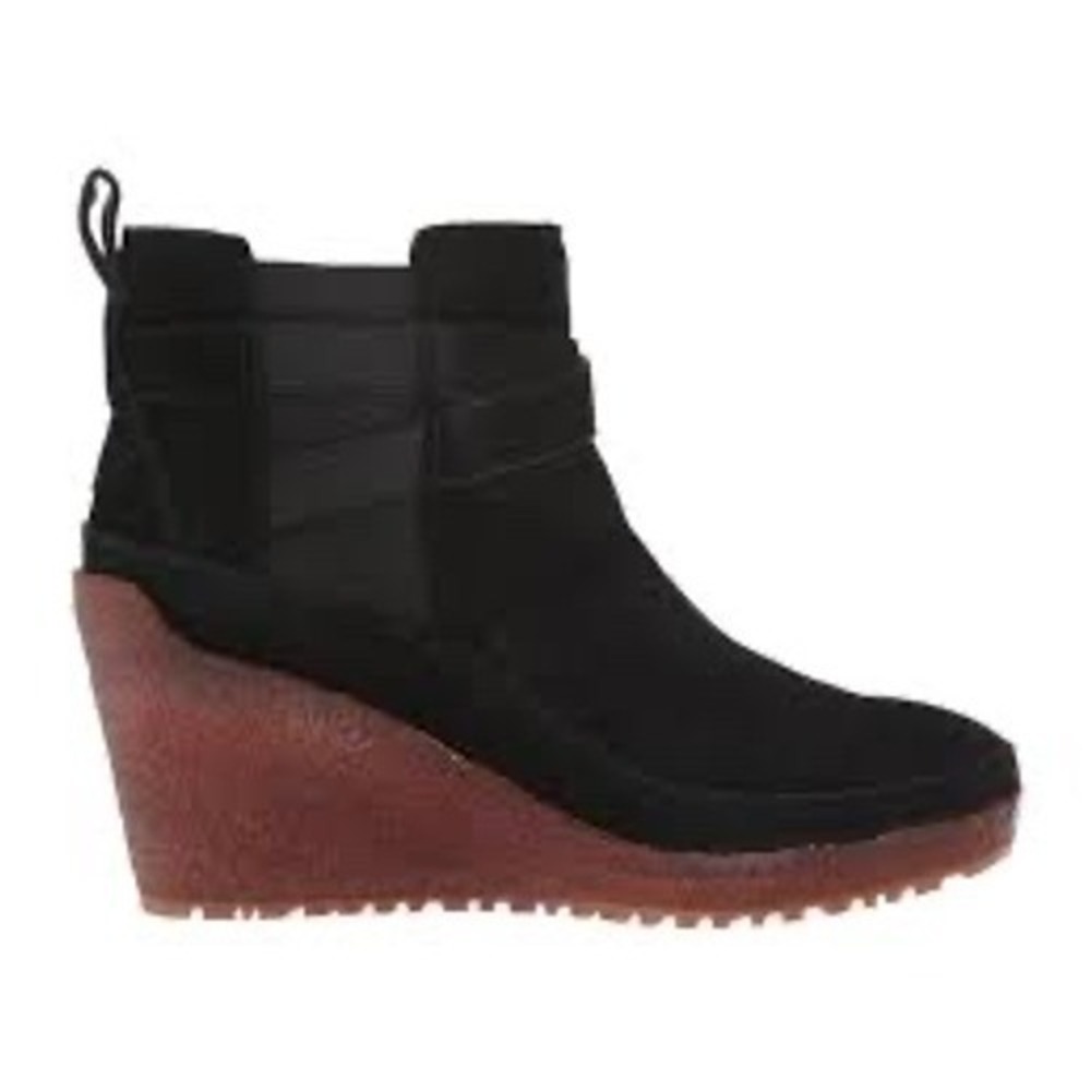 Merrell Tremblant wedge booties black suede women's size 10 casual trendy preppy